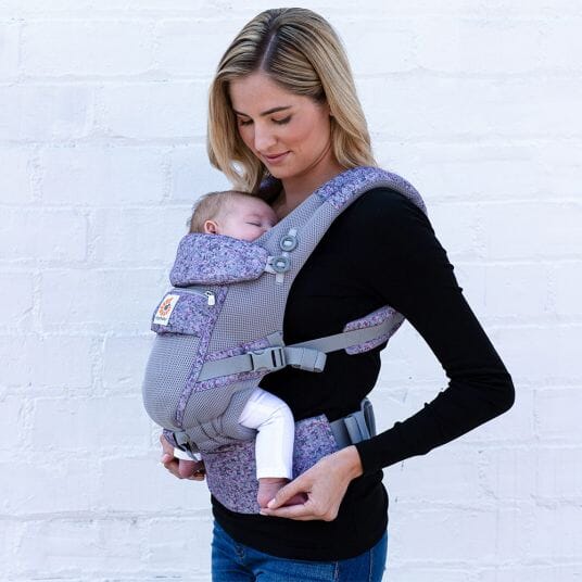 Porte Bébé - BreathBabyBag™ - Mauve Lavande - Vie Bébé